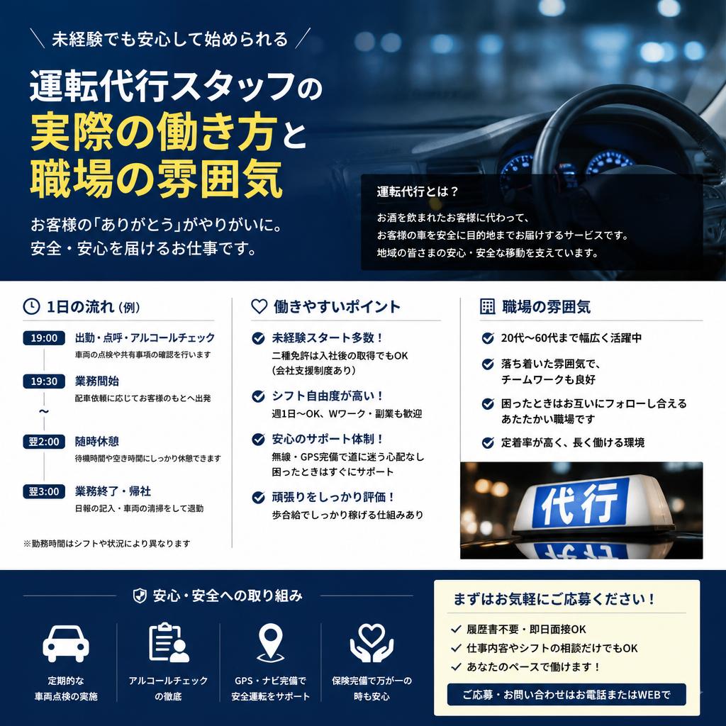 実際の働く環境は？